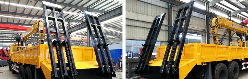 东风随车吊平板运输车爬梯图片 东风随车吊平板运输车爬梯图片