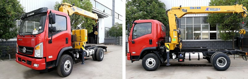 大运5吨蓝牌随车吊底盘图片 大运5吨蓝牌随车吊底盘图片